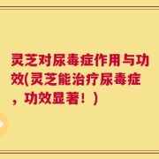 灵芝对尿毒症作用与功效(灵芝能治疗尿毒症，功效显著！)