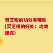 灵芝粉的功效有哪些 (灵芝粉的好处：功效披露)