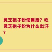 灵芝孢子粉使用后？吃灵芝孢子粉为什么出汗？