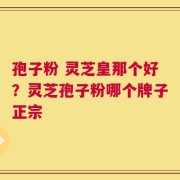孢子粉 灵芝皇那个好？灵芝孢子粉哪个牌子正宗