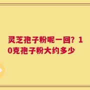 灵芝孢子粉呢一回？10克孢子粉大约多少