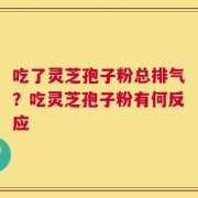 吃了灵芝孢子粉总排气？吃灵芝孢子粉有何反应