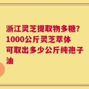 浙江灵芝提取物多糖？1000公斤灵芝萃体可取出多少公斤纯孢子油