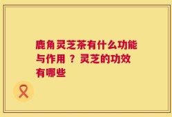 鹿角灵芝茶有什么功能与作用 ？灵芝的功效有哪些