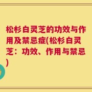 松杉白灵芝的功效与作用及禁忌症(松杉白灵芝：功效、作用与禁忌)
