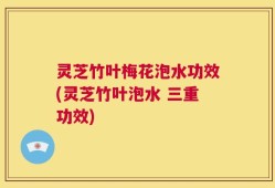 灵芝竹叶梅花泡水功效(灵芝竹叶泡水 三重功效)
