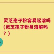 灵芝孢子粉容易起溶吗(灵芝孢子粉易溶解吗？)