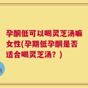 孕酮低可以喝灵芝汤嘛女性(孕期低孕酮是否适合喝灵芝汤？)