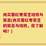肉苁蓉红枣灵芝功效与禁忌(肉苁蓉红枣灵芝的禁忌与功效，你了解吗？)