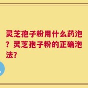 灵芝孢子粉用什么药泡？灵芝孢子粉的正确泡法？