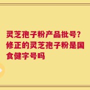 灵芝孢子粉产品批号？修正的灵芝孢子粉是国食健字号吗