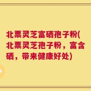 北票灵芝富硒孢子粉(北票灵芝孢子粉，富含硒，带来健康好处)