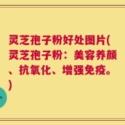 灵芝孢子粉好处图片(灵芝孢子粉：美容养颜、抗氧化、增强免疫。)