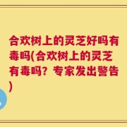 合欢树上的灵芝好吗有毒吗(合欢树上的灵芝有毒吗？专家发出警告)