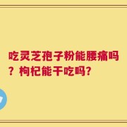 吃灵芝孢子粉能腰痛吗？枸杞能干吃吗？