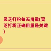 灵芝打粉每天用量(灵芝打粉正确用量是关键)