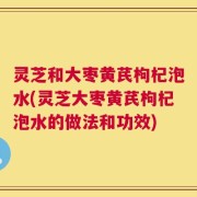 灵芝和大枣黄芪枸杞泡水(灵芝大枣黄芪枸杞泡水的做法和功效)