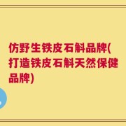 仿野生铁皮石斛品牌(打造铁皮石斛天然保健品牌)