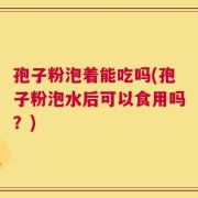 孢子粉泡着能吃吗(孢子粉泡水后可以食用吗？)