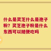 什么是灵芝什么是孢子粉？灵芝孢子粉是什么东西可以随便吃吗