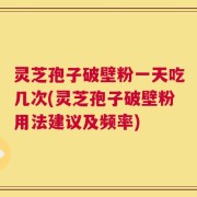 灵芝孢子破壁粉一天吃几次(灵芝孢子破壁粉用法建议及频率)