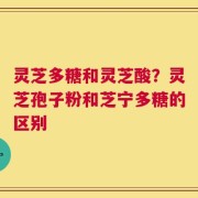 灵芝多糖和灵芝酸？灵芝孢子粉和芝宁多糖的区别