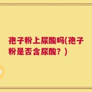 孢子粉上尿酸吗(孢子粉是否含尿酸？)