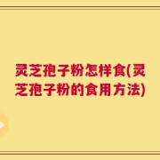 灵芝孢子粉怎样食(灵芝孢子粉的食用方法)