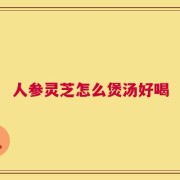 人参灵芝怎么煲汤好喝