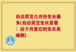 白边灵芝几月份生长最多(白边灵芝生长显著：这个月是它的生长高峰期)