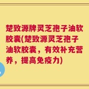 楚致源牌灵芝孢子油软胶囊(楚致源灵芝孢子油软胶囊，有效补充营养，提高免疫力)