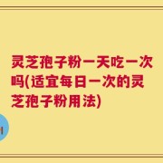 灵芝孢子粉一天吃一次吗(适宜每日一次的灵芝孢子粉用法)