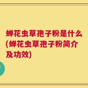 蝉花虫草孢子粉是什么(蝉花虫草孢子粉简介及功效)