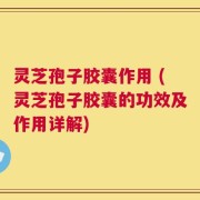 灵芝孢子胶囊作用 (灵芝孢子胶囊的功效及作用详解)