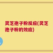 灵芝孢子粉反应(灵芝孢子粉的效应)