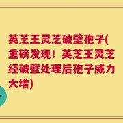 英芝王灵芝破壁孢子(重磅发现！英芝王灵芝经破壁处理后孢子威力大增)