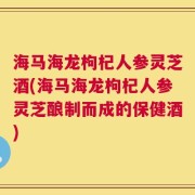 海马海龙枸杞人参灵芝酒(海马海龙枸杞人参灵芝酿制而成的保健酒)