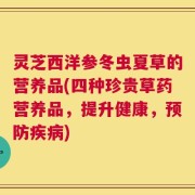 灵芝西洋参冬虫夏草的营养品(四种珍贵草药营养品，提升健康，预防疾病)