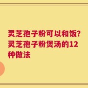 灵芝孢子粉可以和饭？灵芝孢子粉煲汤的12种做法