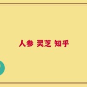 人参 灵芝 知乎
