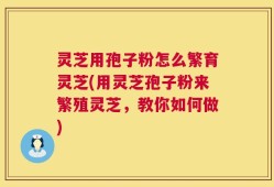 灵芝用孢子粉怎么繁育灵芝(用灵芝孢子粉来繁殖灵芝，教你如何做)