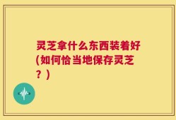 灵芝拿什么东西装着好(如何恰当地保存灵芝？)