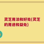 灵芝用法和好处(灵芝的用途和益处)