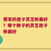 那家的孢子灵芝粉最好？哪个牌子的灵芝孢子粉最好