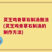 灵芝鸡骨草石斛汤做法(灵芝鸡骨草石斛汤的制作方法)
