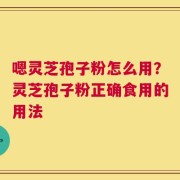 嗯灵芝孢子粉怎么用？灵芝孢子粉正确食用的用法