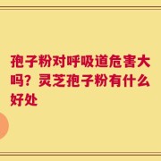 孢子粉对呼吸道危害大吗？灵芝孢子粉有什么好处