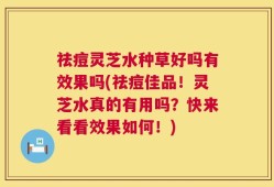 祛痘灵芝水种草好吗有效果吗(祛痘佳品！灵芝水真的有用吗？快来看看效果如何！)