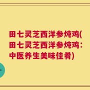 田七灵芝西洋参炖鸡(田七灵芝西洋参炖鸡：中医养生美味佳肴)