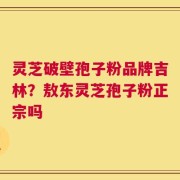 灵芝破壁孢子粉品牌吉林？敖东灵芝孢子粉正宗吗